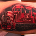 tattoo galleries/ - Color Freight Train Tattoo - 65658